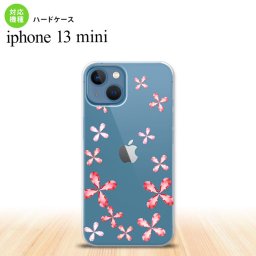 iPhone13mini iPhone13 mini ケース ハードケース 花柄 カット 赤  nk-i13m-806