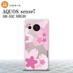 sense7 sense7 スマホケース 背面ケースソフトケース 花柄 サクラ A ピンク 2022年 11月発売 nk-sens7-tp053