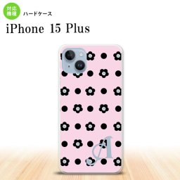 iPhone15 plus iPhone15 plus スマホケース 背面ケース ハードケース 花柄 ドット ピンク +アルファベット 2023年 9月発売 nk-i15pl-343i