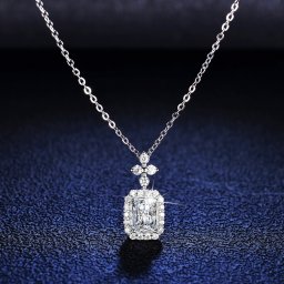 ネックレス レディース モアサナイト ホワイト シルバー925 シルバー 1ct kj090