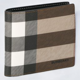 バーバリー 二つ折り財布 メンズ ブランド BURBERRY チェック 8052802 ブラウン/ブラック