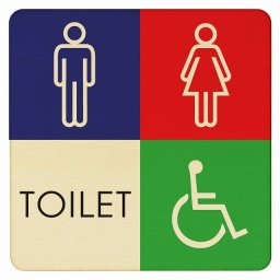 9x9cm トイレ 御手洗 TOILET トイレマーク G1 男女 車椅子 ピクトサイン 木製ドアサイン ドアプレート インテリア 施設 案内