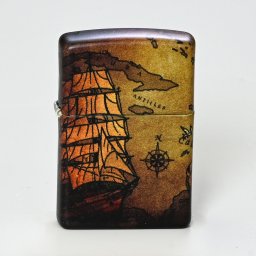 ZIPPO ジッポー ライター PIRATE SHIP DESIGN パイレーツ シップ ブラウン系 49355 アウトドア レジャースポーツ 送別会 誕生日 お中元 結婚祝い 結婚式 高級 父の日 喫煙グッズ インサイドユニット対応可 母の日