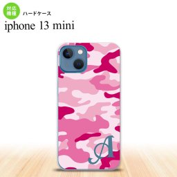 iPhone13mini iPhone13 mini ケース ハードケース ウッドランド 迷彩 D ピンク +アルファベット  nk-i13m-1150i