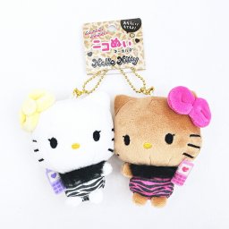 サンリオ ハローキティ＆ミミィ ニコぬいキーホルダー ぬいぐるみ 日焼け キティ Sanrio