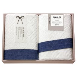 SOLACE(ソラス) 日本製 バスタオル2P  ／タオル 日用品・ヘルスケア お中元 御中元 ギフト 暑中 残暑 お盆 初盆 新盆 お供 御供 ギフト 2026 送料無料 ギフト プレゼント プチギフト 内祝い 快気祝い 出産祝い 結婚祝い 引出物 新築祝い お返し