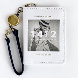 名探偵コナン 怪盗キッド オープンパスケース 雑詩風 定期入れ リール付きパスケース ICカード入れ グッズ  (MCOR)