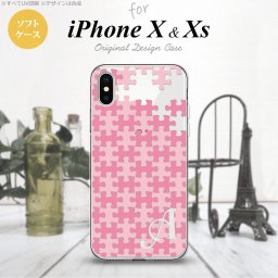 【iPhoneX】【スマホケース/スマホカバー】【アイフォンX】iPhoneX スマホケース ケース アイフォンX イニシャル パズル ピンク nk-ipx-tp1210ini【メール便送料無料】