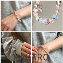 【高級ルチル】 一点物 チェーンチャームが可愛い 天然石ブレスレット アクアオーラ ブルーレース ローズクォーツ 水晶 選べる エンド 誕生石 アクアマリン 水晶 エメラルド オプションで刻印できるプレート付誕生石チャーム レディース MAHALOM_08 特別な レディース 還暦祝い 長寿祝い パワーストーン