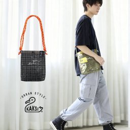 ショルダーバッグ メンズ PVC クリアバッグ Kaksi カラフルショルダーベルト クリア インナーポケット 薄型 軽量 透明バッグ 5色 ギフト プレゼント 7F (07000713-mens-1r)