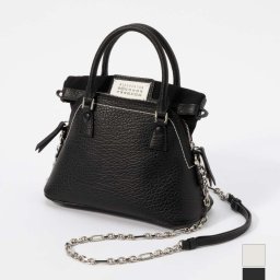 メゾン マルジェラ MAISON MARGIELA S56WG0081 P4455 ハンドバッグ レディース バッグ ファイブエーシー クラシック マイクロ ミニバッグ 2way ショルダーバッグ ロゴ カジュアル レザー 本革 ギフト 旅行 記念 お祝い 5AC CLASSIQUE MICRO グレージュ ブラック