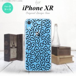 iPhoneXR iPhone XR スマホケース ハードケース 唐草 クリア 黒 メンズ レディース nk-ipxr-1126