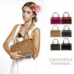 日本製 クロコダイル ハンドバッグ シャイニング 加工/レディース/軽量/ バック 鞄 クロコダイル バッグ 女性用 本革 本皮 ワニ革 安心 保証書 付き 母 女性 プレゼント ギフト (3258r) クリスマス 母の日 定年退職 バレンタイン 成人祝い