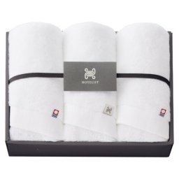 【送料無料・包装無料・のし無料】今治タオル HOTELIST フェイスタオル3P ホワイト H-11655(A3)/ギフト お歳暮 入学祝い 卒業祝い 就職祝い 結婚祝い 誕生日 出産祝い 引越祝い 香典返し 新盆 初盆 御礼 内祝い 快気祝い ご挨拶 志 法事