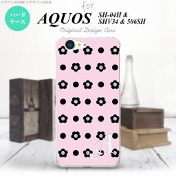 【SH04H】【スマホケース/スマホカバー】【アクオス ゼータ】SH04H スマホケース AQUOS ZETA ケース アクオス ゼータ イニシャル ドット・花柄 ピンク nk-sh04h-343ini【メール便送料無料】