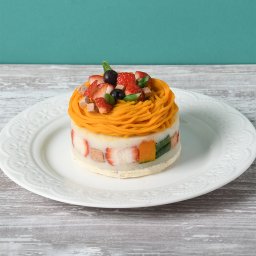 わんちゃん用かぼちゃモンブランケーキ【Sサイズ】【無料メッセージカード付】