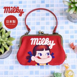 革ヒモ付き手提げがま口財布  小物入れ ケース 財布 コイン がま口財布 布製 かわいい AYANOKOJI がま口 かばん おしゃれ かわいい milky 雑貨 日本 ポケット ギフト おしゃれ プチギフト キッズ レディース 女性 マルチケース