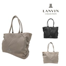 LANVIN プリエ トートバッグ 手持ち 肩掛け 大容量 通勤 普段使い 使いやすい シンプル レディース 母の日 敬老の日 ギフト プレゼント ブラック 61-6033
