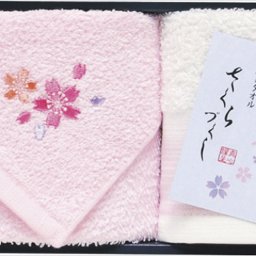 日本名産地 泉州 桜づくしタオルセット  ハンドタオル（泉州）×1・タオルハンカチ（泉州）×1
