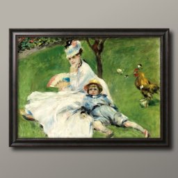 オーギュスト ルノワール モネ夫人と息子 A3 サイズ ポスター アート おしゃれ 絵画 インテリア 北欧 イラスト マット紙 艶消し アートパネル 額 フレーム デザイン 壁掛け ギフト 新築祝い ディスプレイ 引越し祝い　新生活　空間デザイン 