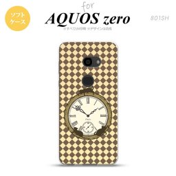 AQUOS zero アクオス ゼロ 801SH スマホケース カバー ソフトケース チェック時計 ベージュ nk-801sh-tp1222[スマホ,スマホケース,スマホカバー,ケース,カバー,ジャケット]