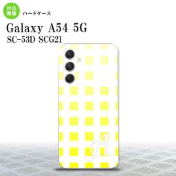 Galaxy A54 5G Galaxy A54 5G スマホケース 背面ケース ハードケース スクエア ドット 黄 +アルファベット 2023年 5月発売 nk-a54-1364i