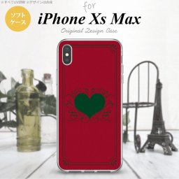 iPhoneXsMax iPhone XS Max スマホケース ソフトケース ハート 飾り 赤 緑 メンズ レディース nk-ixm-tp615