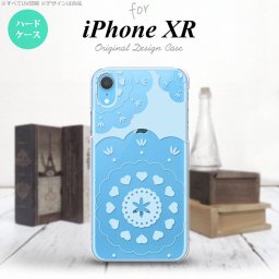 iPhoneXR iPhone XR スマホケース ハードケース レース クリア 青 メンズ レディース nk-ipxr-1485