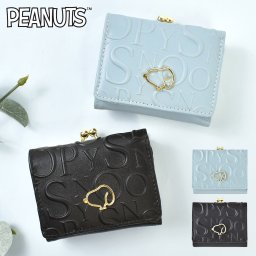 三つ折り財布 財布 スヌーピー SNOOPY レディース ミニ財布 コンパクト 小さい キャラクター グッズ がま口財布 小銭入れ プチプラ おしゃれ かわいい 上品 学生 大人 子供 PEANUTS カード 収納 モノグラム 軽量 軽い 高校生 中学生 小学生 シンプル ブラック ブルー 黒 水色
