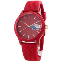 ラコステ 腕時計 レディース メンズ 36mm レッド シリコンベルト ユニセックス ブランドウォッチ LACOSTE カジュアル 女性 男性 誕生日 記念日 還暦祝い 赤 プレゼント ギフト 成人 卒業 入学