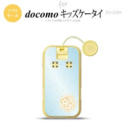 SH-03M キッズケータイSH-03M スマホケース ソフトケース 和柄 サクラ 青 メンズ レディース nk-sh03m-tp1275