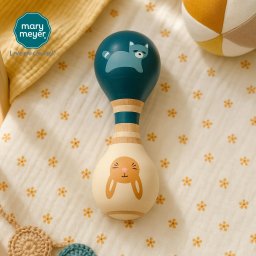 メリーマイヤー ライカ アライグマ&バニー ウッドラトル 14.5cm ウサギ | Leika 知育 玩具 ベビー 赤ちゃん 用品 かわいい ファーストトイ モンテッソーリ Mary Meyer 木製 がらがら 積み木 正規輸入品