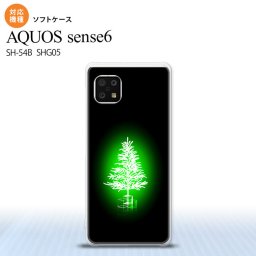 SH-54B SHG05 AQUOS sense6 スマホケース ソフトケース ツリー 緑 メンズ レディース nk-sens6-tp626