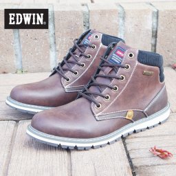再販無し メンズ ワークブーツ シューズ 靴 男性 防水 防滑 レースアップ エドウィン EDWIN ハイカット スニーカー ソール おしゃれ 軽量 軽い 履きやすい カジュアル 旅行 疲れにくい 父の日 プレゼント hredw7922
