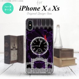 【iPhoneX】【スマホケース/スマホカバー】【アイフォンX】iPhoneX スマホケース カバー アイフォンX 妖精と時計 ゴシック灰 nk-ipx-1252【メール便送料無料】