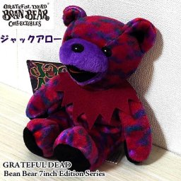 ぬいぐるみ くま ビーンベア デッドベア ジャックアロー グレイトフルデッド 7インチ エディションシリーズ パープル GRATEFUL DEAD おしゃれ アメリカン 雑貨 人形 インテリア 紫 クマ キャラクター Bean Bear 女性 レディース 可愛い メンズ プレゼント ギフト