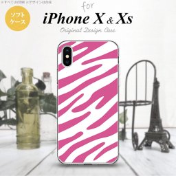 【iPhoneX】【スマホケース/スマホカバー】【アイフォンX】iPhoneX スマホケース カバー アイフォンX ゼブラ柄 ピンク×白 nk-ipx-tp122【メール便送料無料】