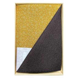 【ギフト対応無料】二巾一越織両面染 鮫/小桜 紫/金茶 (90-1) ※送料無料(ポスト投函)