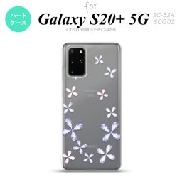 SC-52A SCG02 Galaxy S20+ 5G スマホケース ハードケース 花柄 カット 紫 メンズ レディース nk-s20p-077