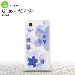 SC-56B Galaxy A22 スマホケース ハードケース 花柄 サクラ A 青 メンズ レディース nk-a22-054