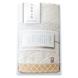 【ギフト対応無料】和布小紋 Modern フェイスタオル ベージュ (KWFK-101 GR/BE) ※送料無料(北海道・沖縄は除く)