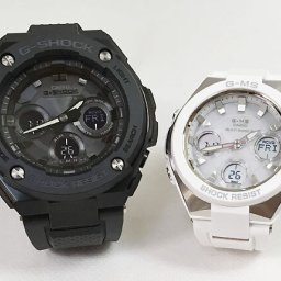 恋人たちのGショックペア G-SHOCK BABY-G ペアウォッチ  カシオ 2本セット 電波ソーラー GST-W300G-1A1JF MSG-W100-7AJF ラッピング無料 手書きのメッセージカード  クリスマス
