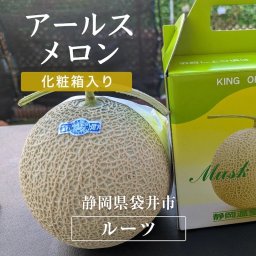 メロン【ルーツ】高級 マスクメロン アールスメロン 1玉 1.8～2.2㎏ 大玉 贈答用 静岡県袋井市  送料無料【一部地域を除く】
