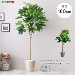 観葉植物 フェイクグリーン パキラ Lサイズ(180cm) 鉢付き 完成品 人工観葉植物 お手入れ簡単 水やり不要 リアル 室内 インテリア 玄関 リビング オフィス お祝い プレゼント