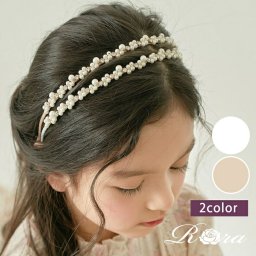 Rora カチューシャ 通販 パール キラキラ 58072201 髪飾り ヘッドドレス 子供 女の子 フォーマル 可愛い おしゃれ 発表会 入園式 卒園式 入学式 子ども用アクセサリー ヘアアレンジ ヘアーアクセサリー ヘアアクセサリー キッズファッション
