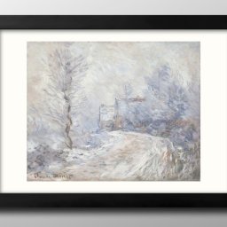 クロード モネ L’entr?e de Giverny sous la neige A3 サイズ ポスター アート おしゃれ 絵画 インテリア 北欧 イラスト マット紙 艶消し アートパネル 額 フレーム デザイン 壁掛け ギフト 新築祝い ディスプレイ 引越し祝い　新生活　空間デザイン 