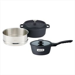 ジョイア ソースパン&蒸し器セット　ブラック XC-24BK-KSS  内祝 内祝い お祝 御祝 記念品 出産内祝い プレゼント 快気祝い 粗供養 引出物
