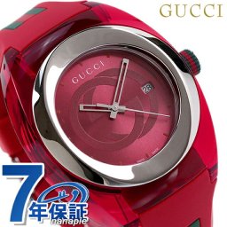 グッチ 時計 スイス製 メンズ 腕時計 ブランド YA137103A シンク 46mm レッド プレゼント 実用的