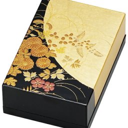 【送料無料】 山中漆器 はなの 名刺入れ（漆器 金沢箔 工芸品 敬老の日 外国人 お土産 日本製 ギフト 海外発送可 プレゼント お土産 御礼 お祝 記念 誕生日 名入れ可 お中元）なごみや本舗