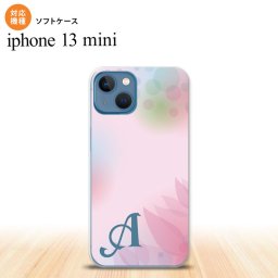 iPhone13mini iPhone13 mini ケース ソフトケース ぼかし 花柄 ピンク +アルファベット iPhone ミニ 5.4インチ  おしゃれ かわいい メンズ レディース キッズ デザインたくさん nk-i13m-tp1593i